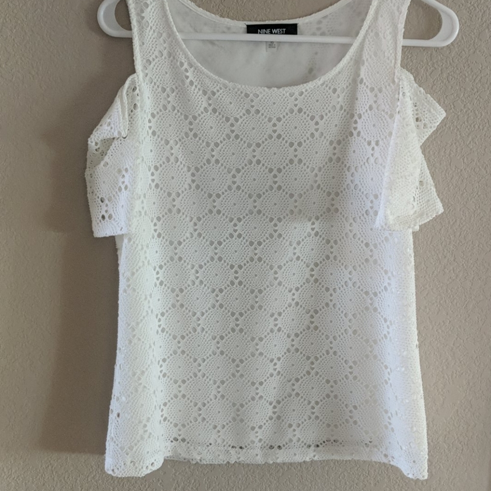 White Lacy top
